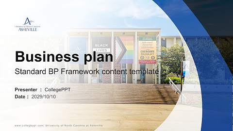 University of North Carolina at Asheville Competition/Entrepreneurship Contest PPT Template