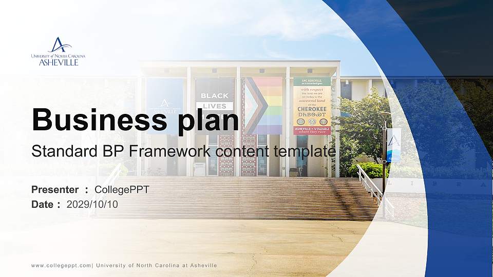 University of North Carolina at Asheville Competition/Entrepreneurship Contest PPT Template16:9 ratio PPT effect preview image