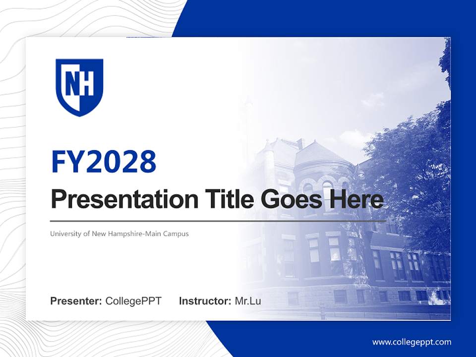 University of New Hampshire-Main Campus Academic Presentation/Research Findings Report PPT Template4:3 ratio PPT effect preview image5