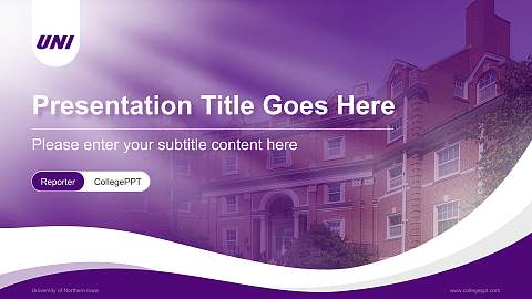 University of Northern Iowa Lecture Sharing and Networking Event PPT Template