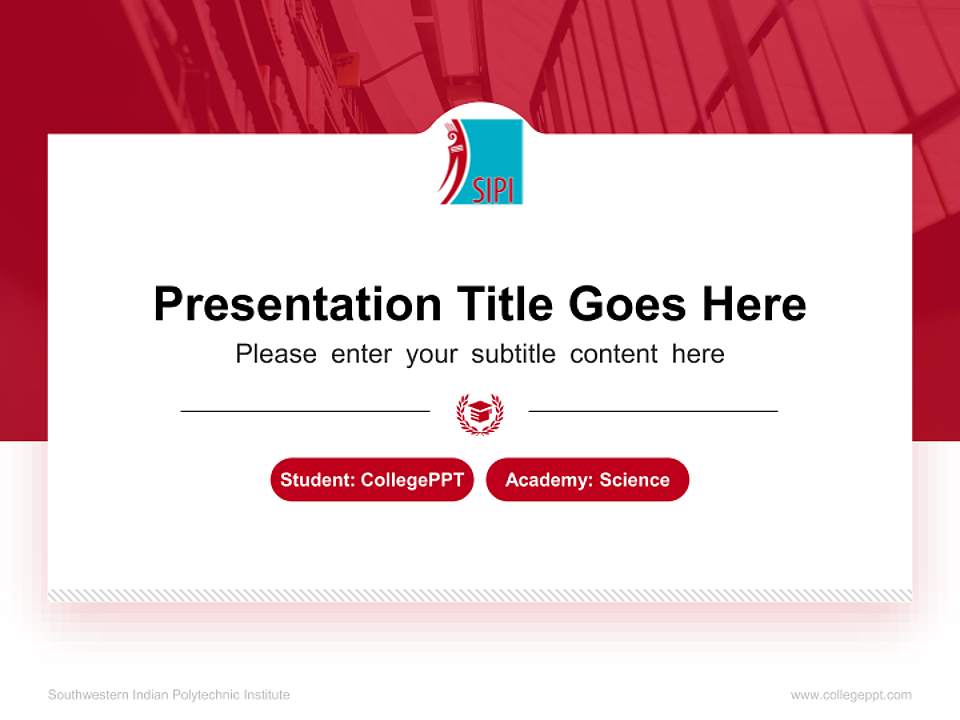 Southwestern Indian Polytechnic Institute National Scholarship Defense PPT Template4:3 ratio PPT effect preview image4