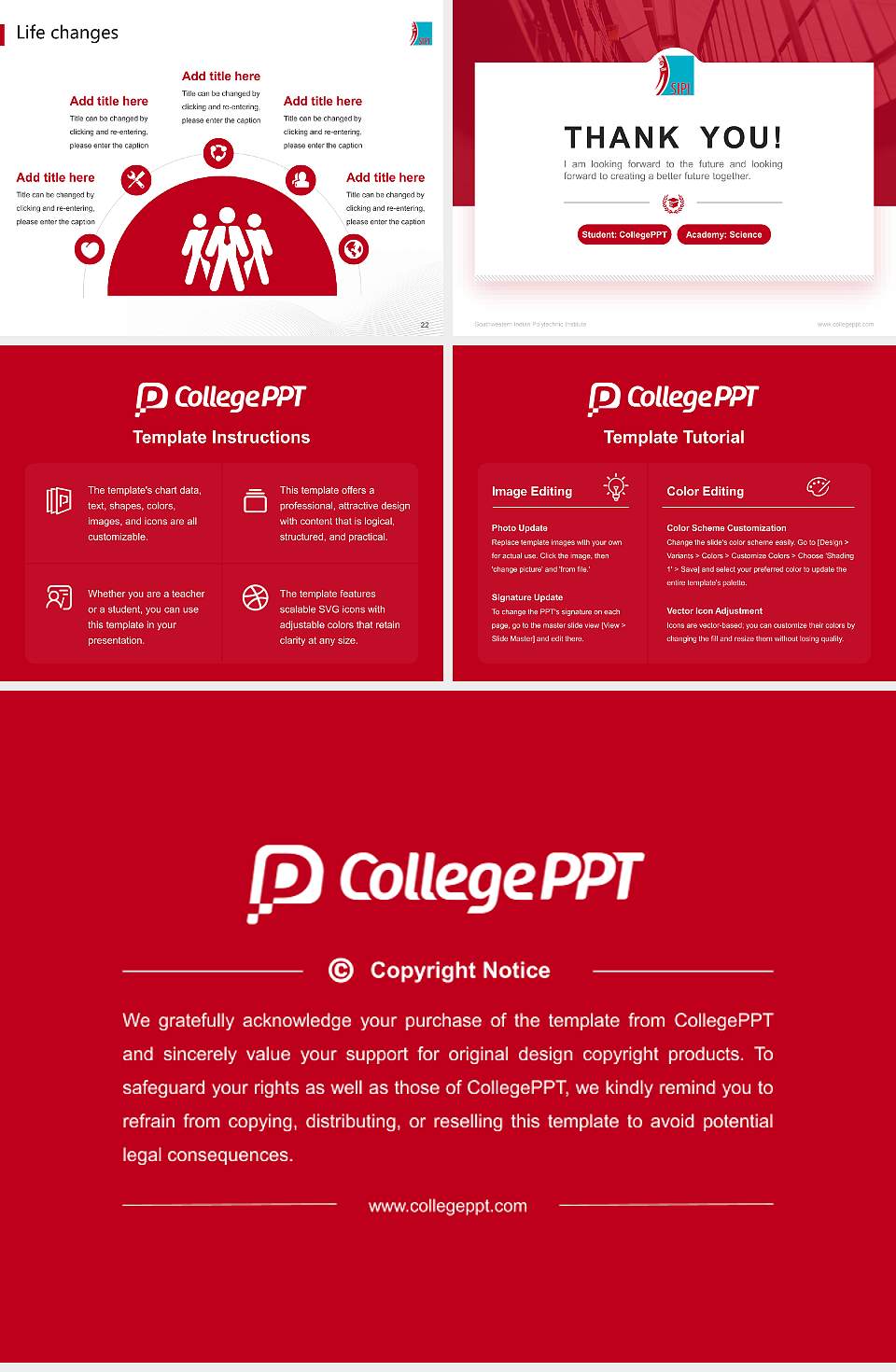 Southwestern Indian Polytechnic Institute National Scholarship Defense PPT Template4:3 ratio PPT effect preview image4