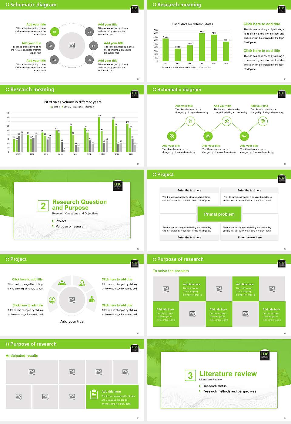 University of New England Graduation Thesis Defense PPT Template16:9 ratio PPT effect preview image3