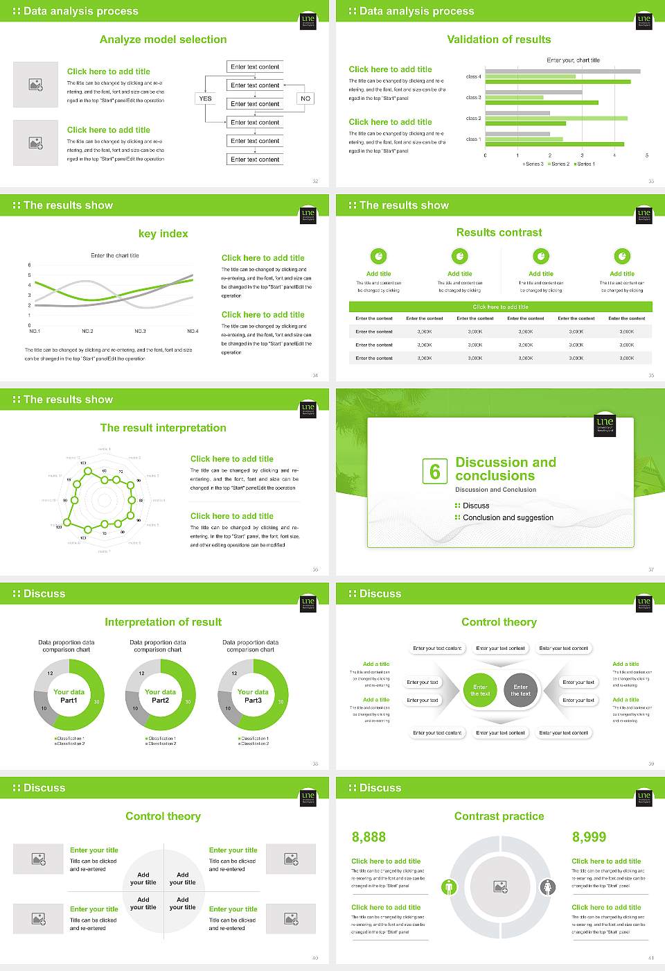 University of New England Graduation Thesis Defense PPT Template16:9 ratio PPT effect preview image5