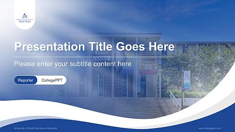 University of North Carolina at Asheville Lecture Sharing and Networking Event PPT Template