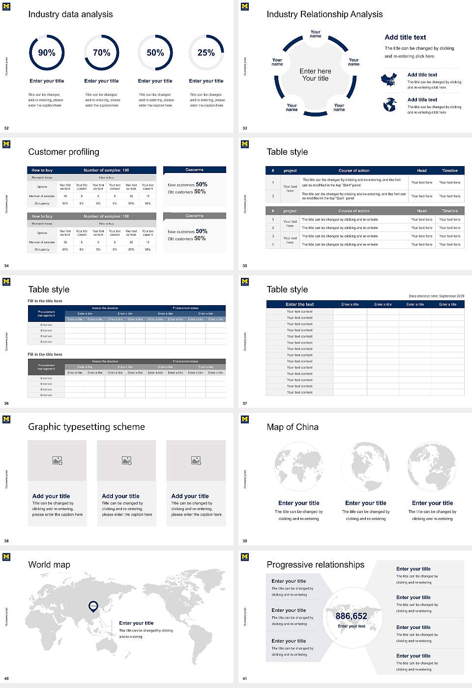 University of Michigan-Dearborn Competition/Entrepreneurship Contest PPT Template16:9 ratio PPT effect preview image5