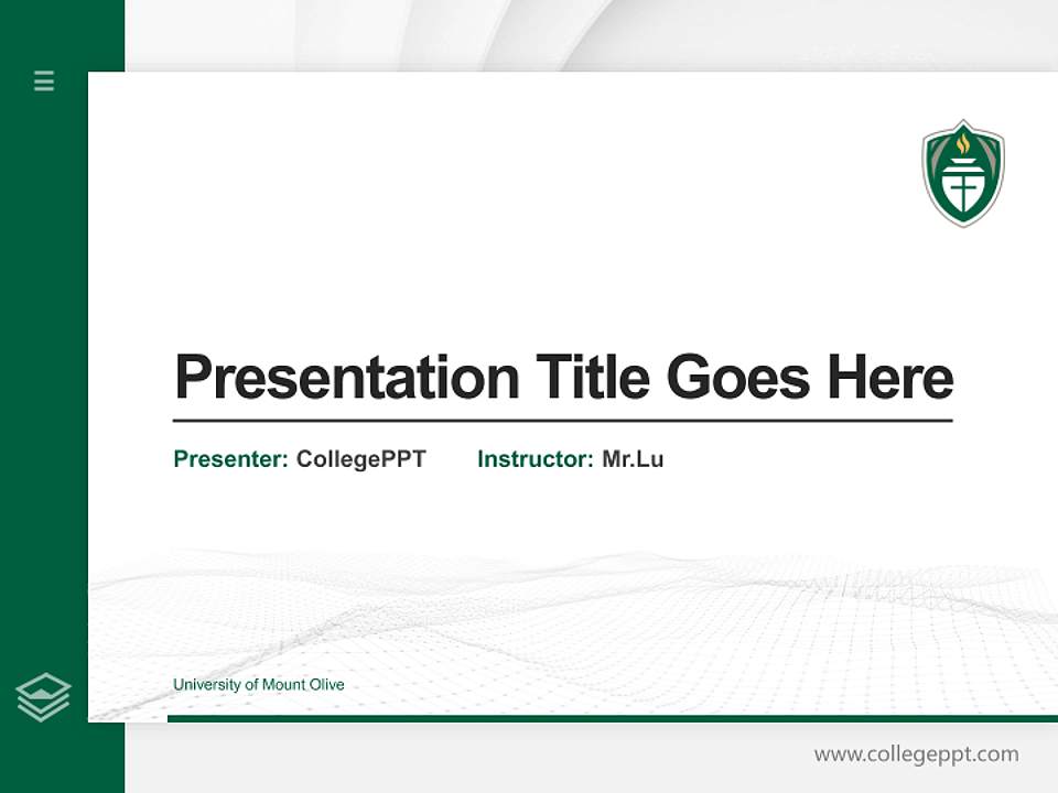 University of Mount Olive Thesis Proposal/Graduation Defense PPT Template4:3 ratio PPT effect preview image5
