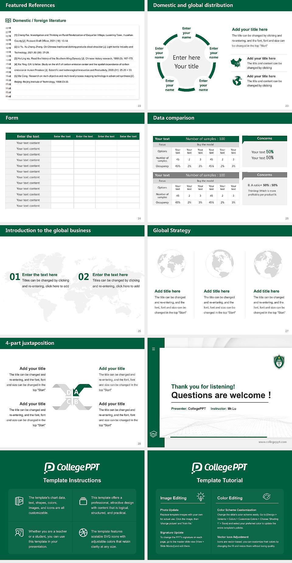 University of Mount Olive Thesis Proposal/Graduation Defense PPT Template4:3 ratio PPT effect preview image4