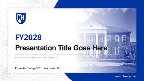University of New Hampshire-Franklin Pierce School of Law Academic Presentation/Research Findings Report PPT Template