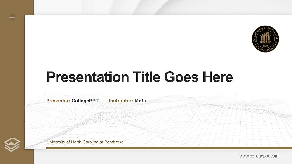 University of North Carolina at Pembroke Thesis Proposal/Graduation Defense PPT Template16:9 ratio PPT effect preview image