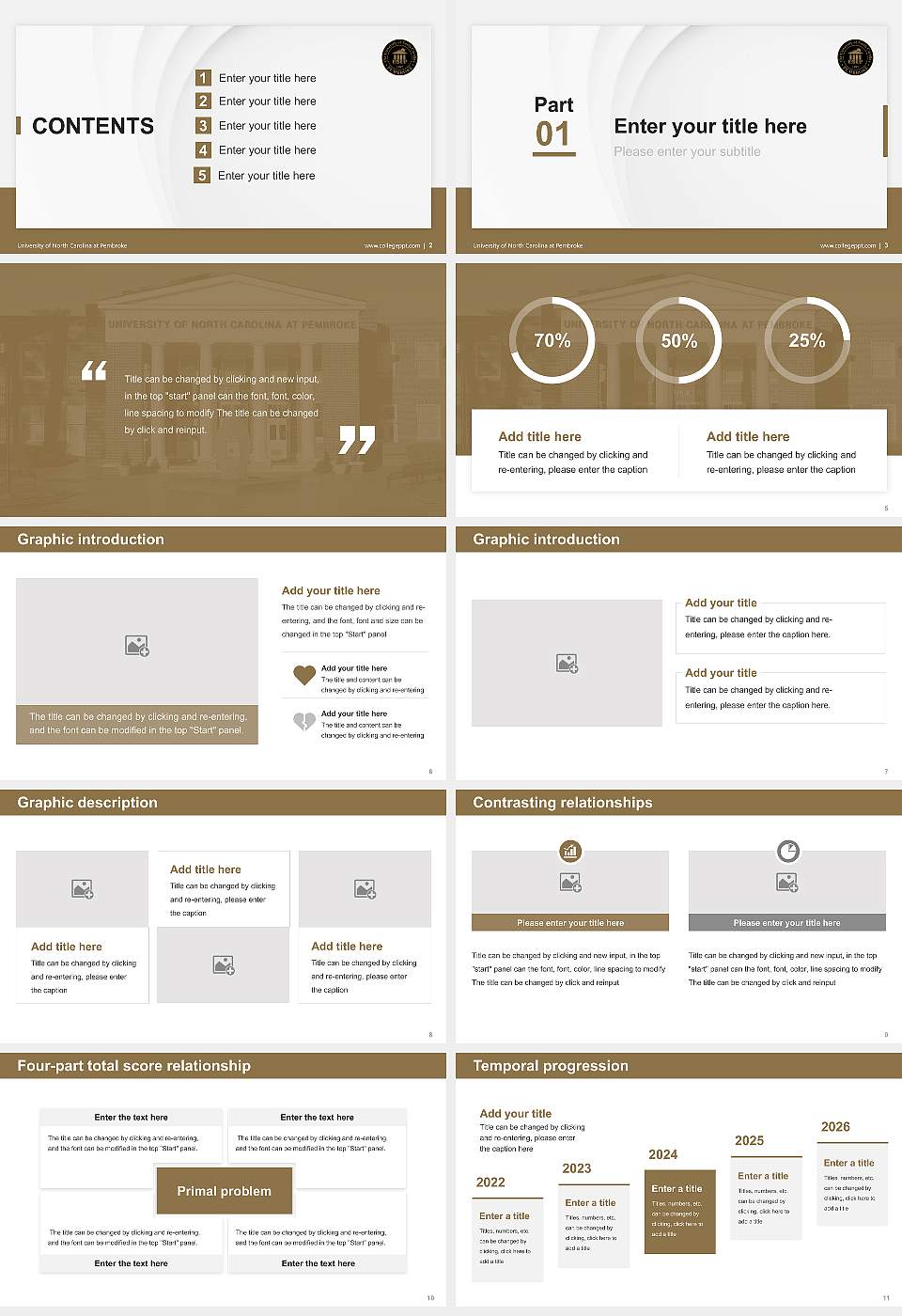 University of North Carolina at Pembroke Thesis Proposal/Graduation Defense PPT Template16:9 ratio PPT effect preview image2