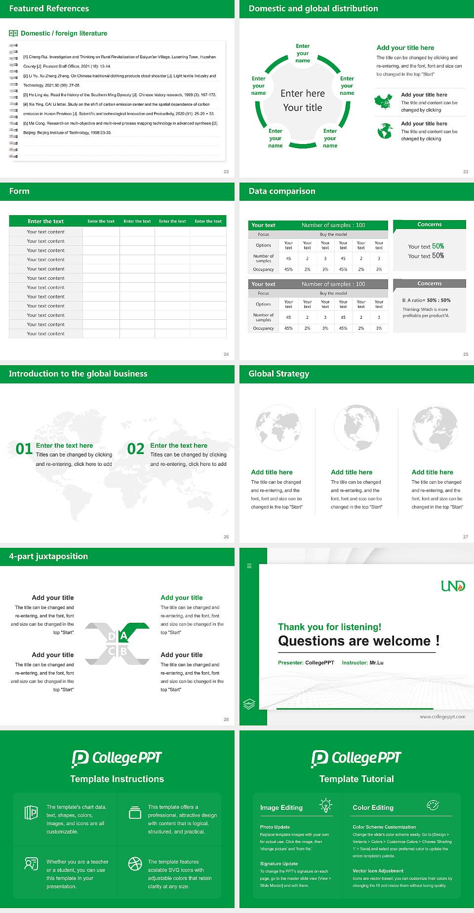 University of North Dakota Thesis Proposal/Graduation Defense PPT Template4:3 ratio PPT effect preview image4