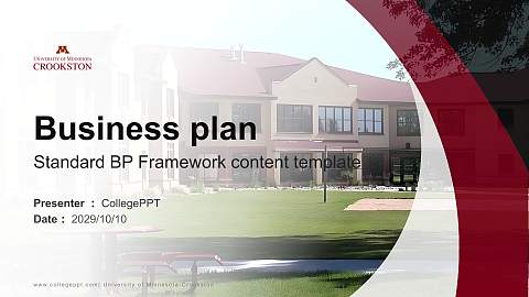 University of Minnesota-Crookston Competition/Entrepreneurship Contest PPT Template