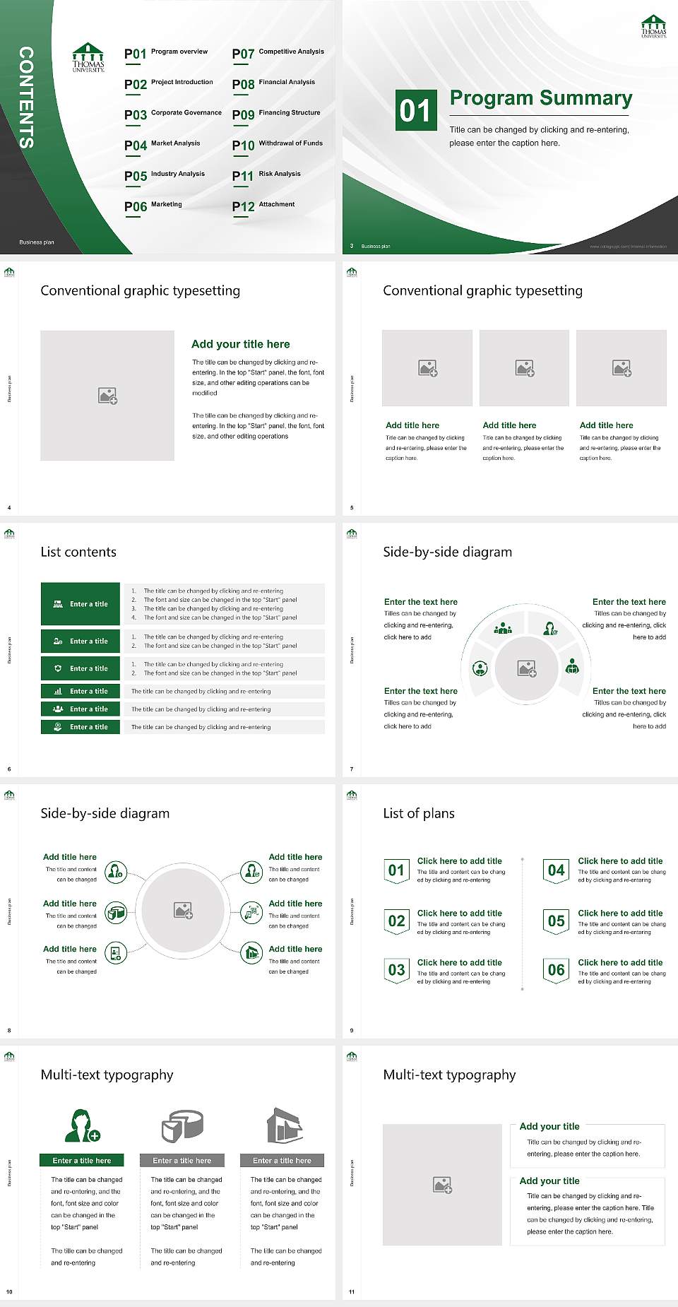 Thomas University Competition/Entrepreneurship Contest PPT Template4:3 ratio PPT effect preview image2