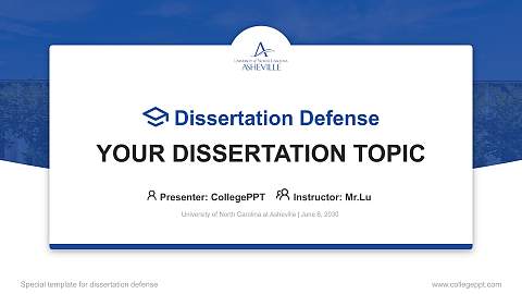 University of North Carolina at Asheville Graduation Thesis Defense PPT Template