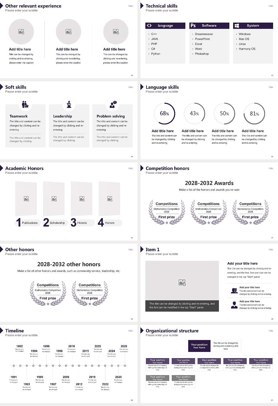 University of Mount Union Resume PPT Template16:9 ratio PPT effect preview image3