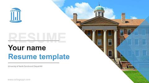 University of North Carolina at Chapel Hill Resume PPT Template