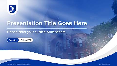 University of New Hampshire-Main Campus Lecture Sharing and Networking Event PPT Template