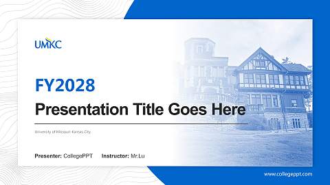 University of Missouri-Kansas City Academic Presentation/Research Findings Report PPT Template