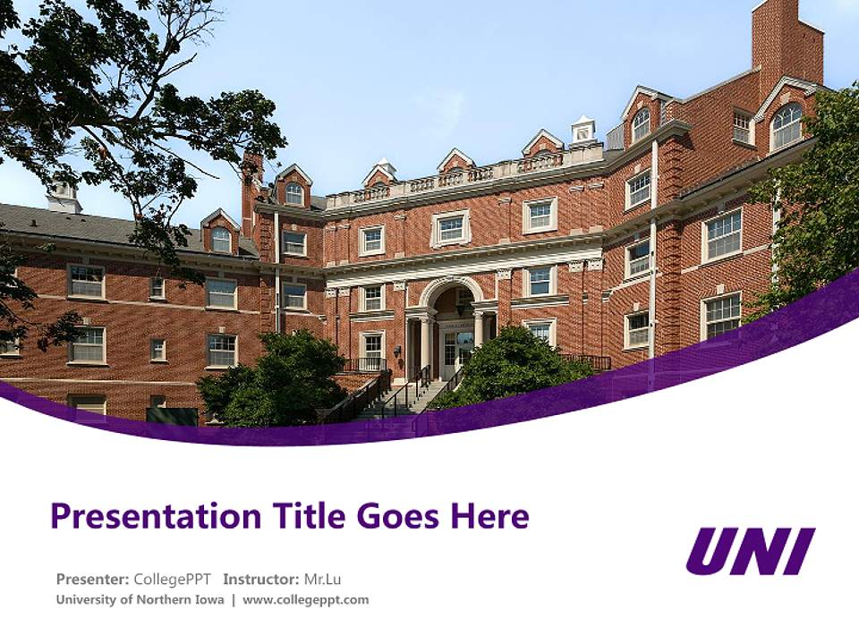 University of Northern Iowa Course/Courseware Creation PPT Template4:3 ratio PPT effect preview image5
