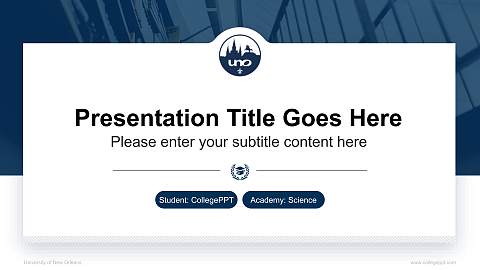 University of New Orleans National Scholarship Defense PPT Template