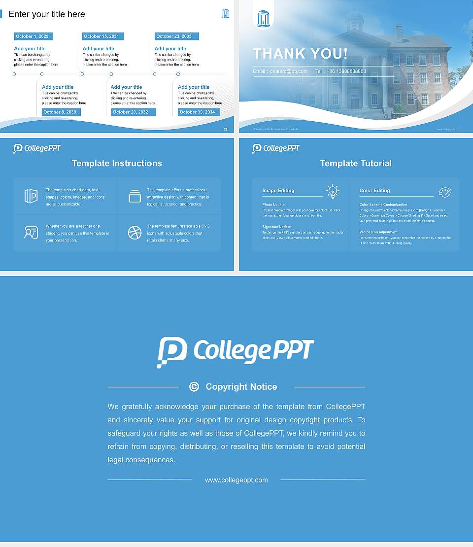 University of North Carolina at Chapel Hill Lecture Sharing and Networking Event PPT Template16:9 ratio PPT effect preview image4