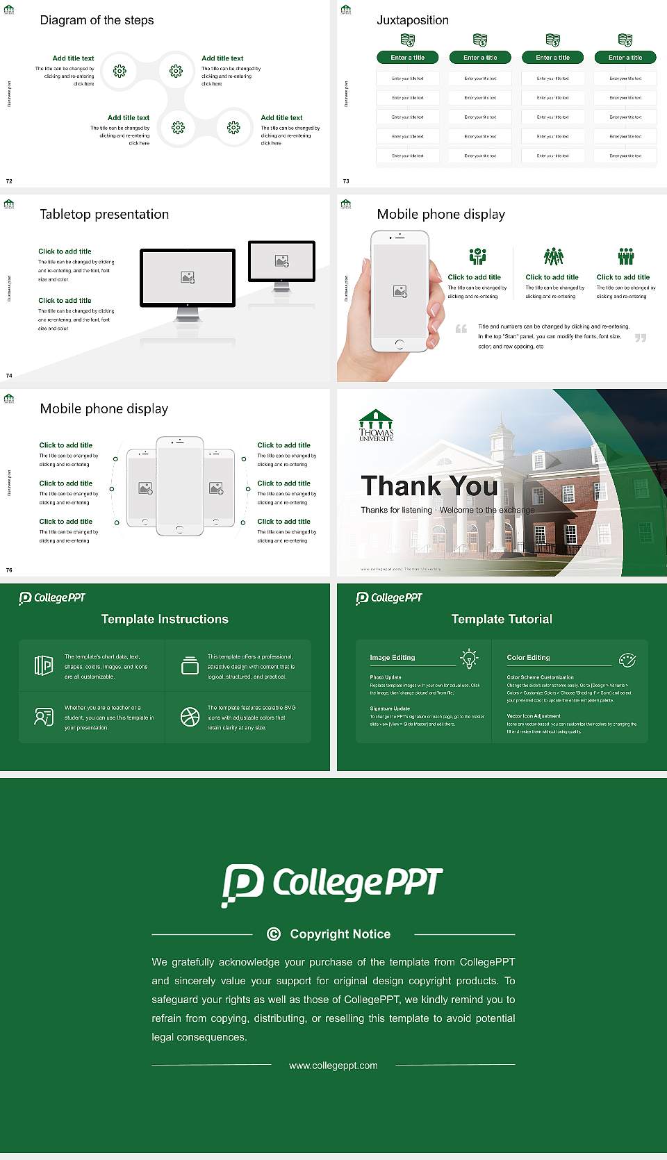 Thomas University Competition/Entrepreneurship Contest PPT Template16:9 ratio PPT effect preview image9