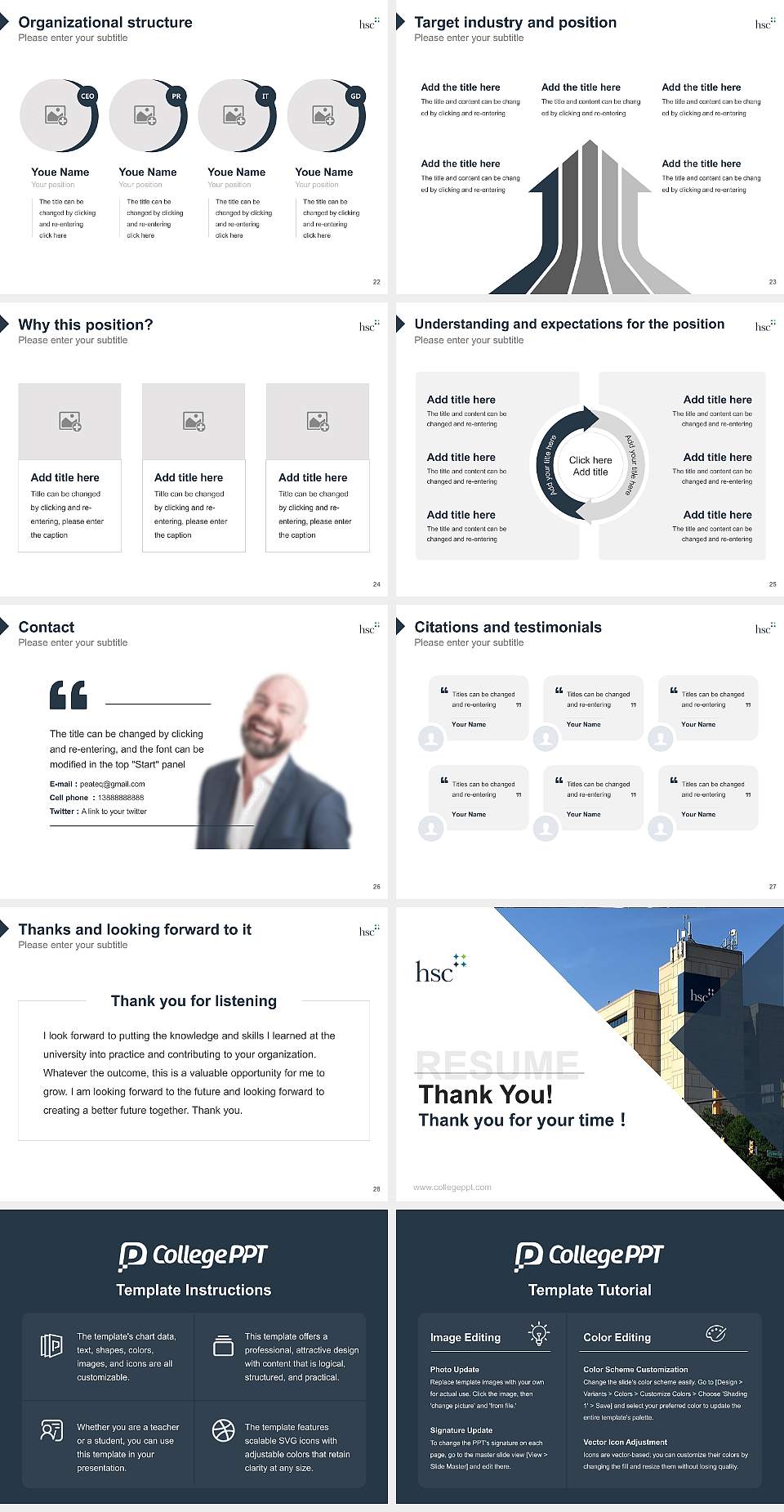 University of North Texas Health Science Center Resume PPT Template4:3 ratio PPT effect preview image4