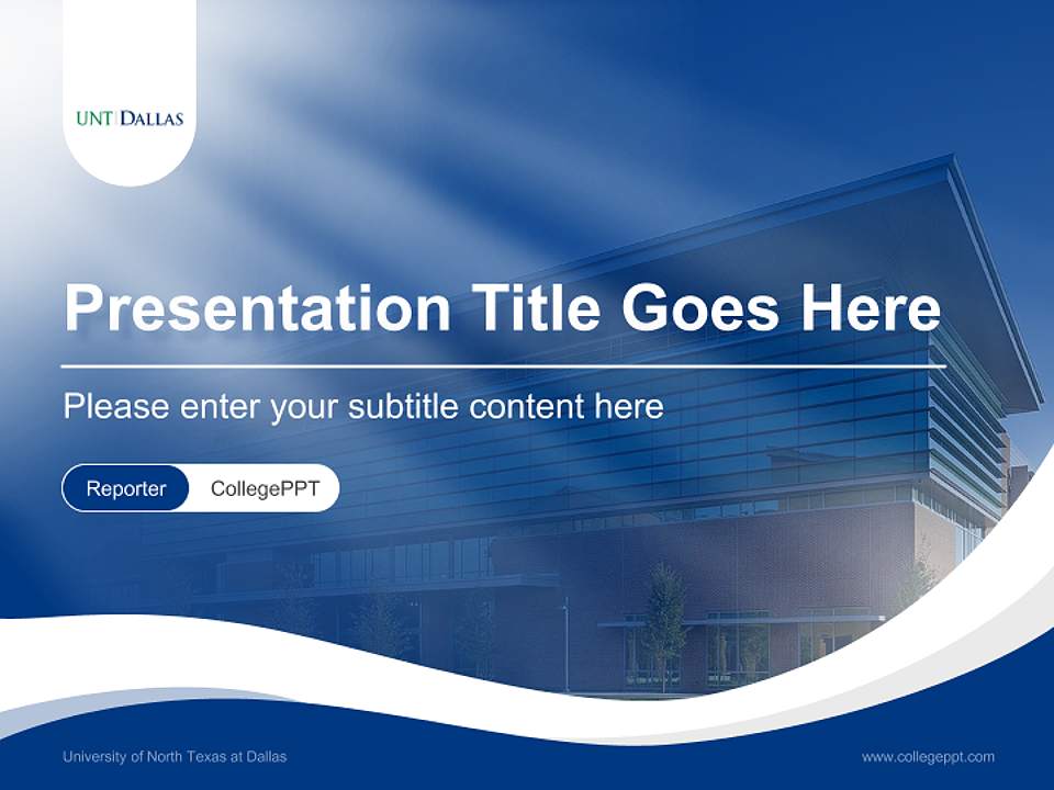 University of North Texas at Dallas Lecture Sharing and Networking Event PPT Template4:3 ratio PPT effect preview image4