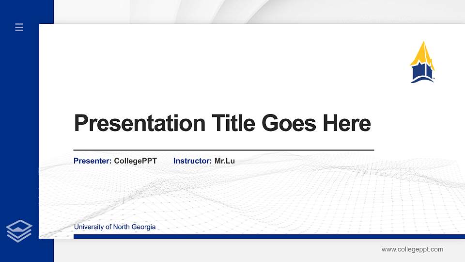 University of North Georgia Thesis Proposal/Graduation Defense PPT Template16:9 ratio PPT effect preview image