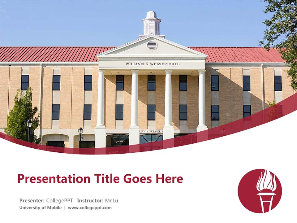 University of Mobile Course/Courseware Creation PPT Template4:3 ratio PPT effect preview image5