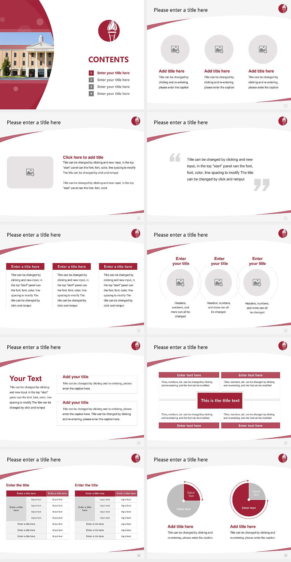 University of Mobile Course/Courseware Creation PPT Template4:3 ratio PPT effect preview image2