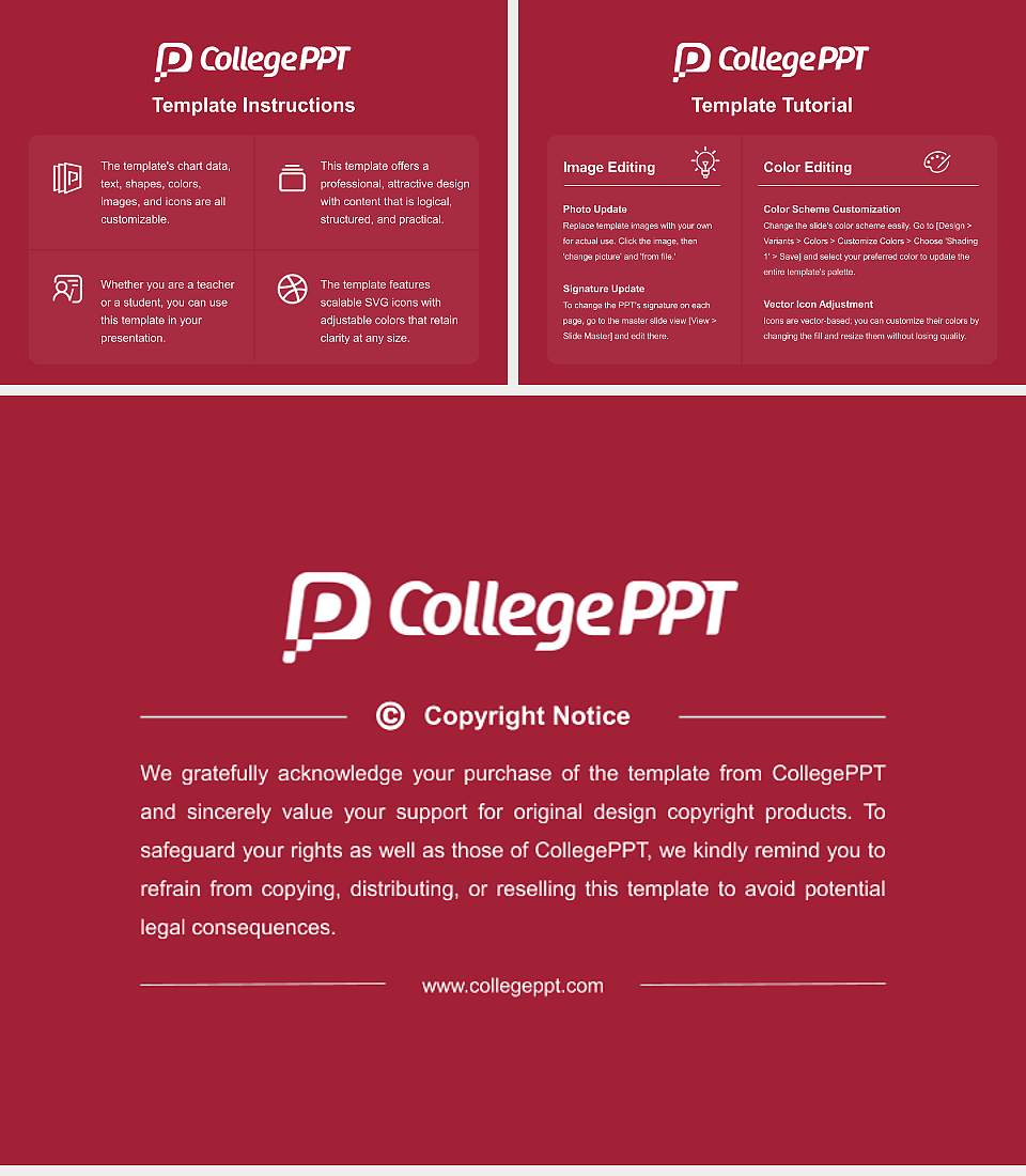 University of Mobile Course/Courseware Creation PPT Template4:3 ratio PPT effect preview image5