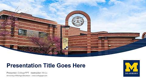 University of Michigan-Dearborn Course/Courseware Creation PPT Template