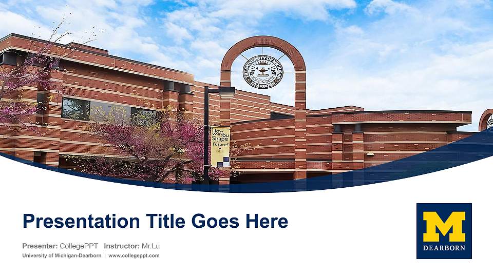 University of Michigan-Dearborn Course/Courseware Creation PPT Template16:9 ratio PPT effect preview image