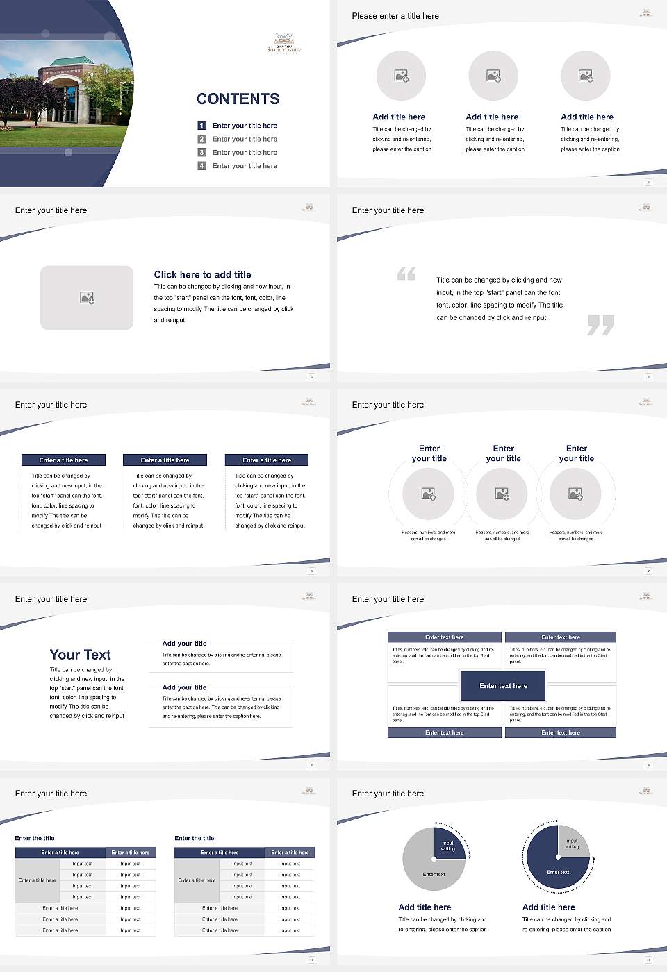 Sh’or Yoshuv Institute Course/Courseware Creation PPT Template16:9 ratio PPT effect preview image2