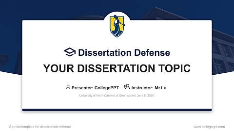 University of North Carolina at Greensboro Graduation Thesis Defense PPT Template