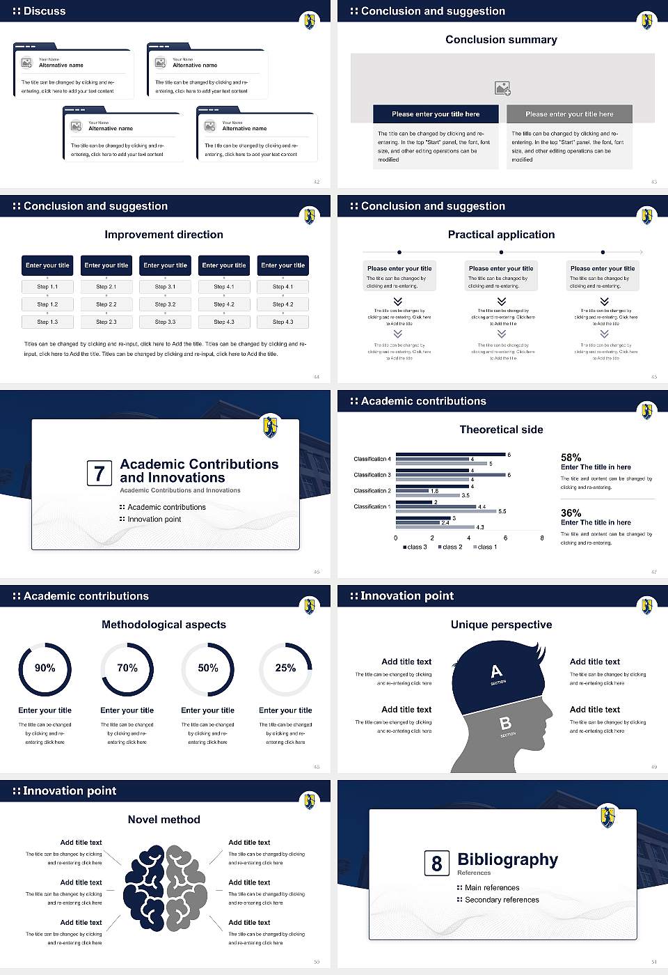 University of North Carolina at Greensboro Graduation Thesis Defense PPT Template16:9 ratio PPT effect preview image6