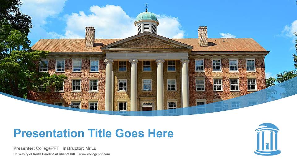 University of North Carolina at Chapel Hill Course/Courseware Creation PPT Template16:9 ratio PPT effect preview image