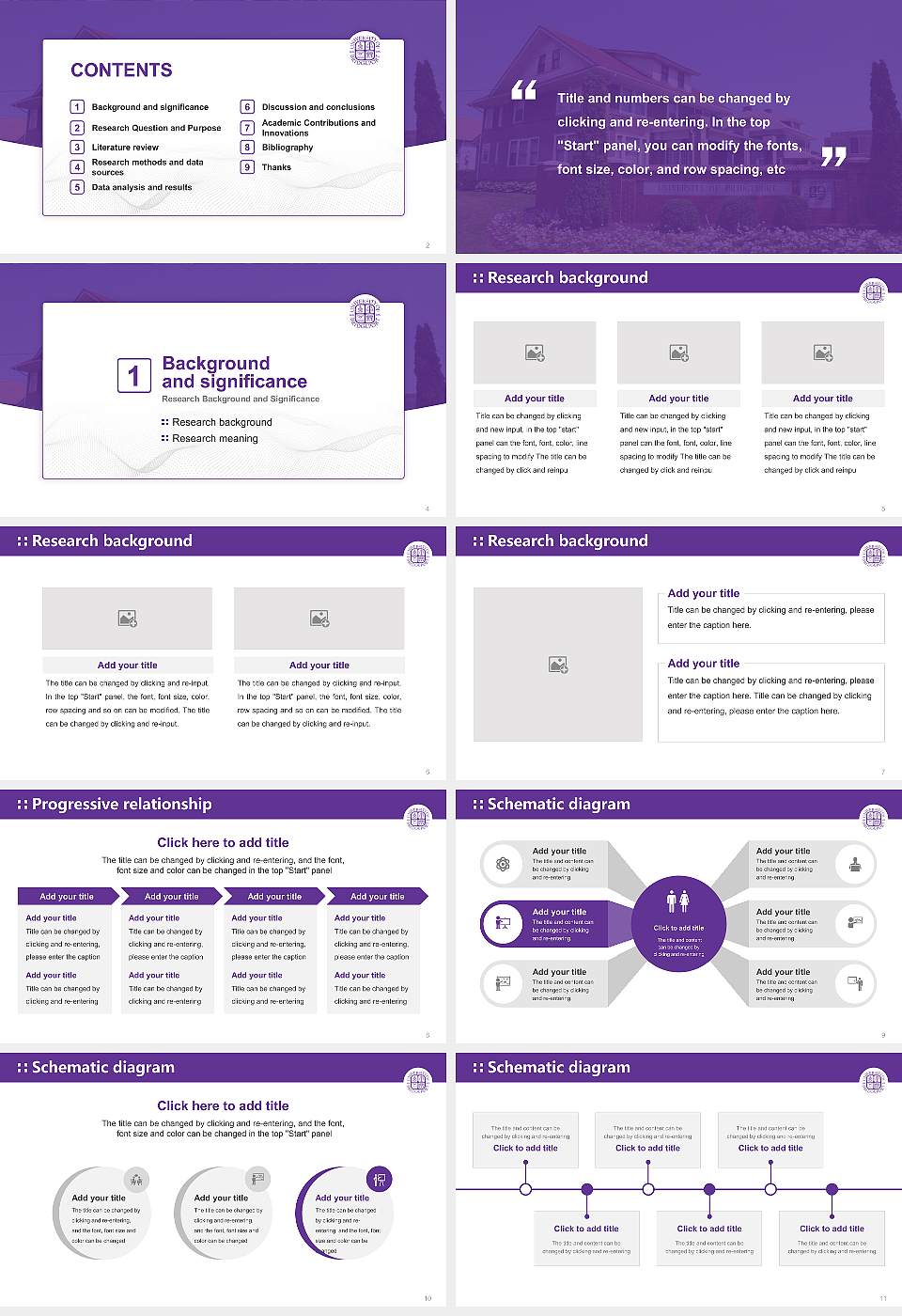 University of Bridgeport Graduation Thesis Defense PPT Template16:9 ratio PPT effect preview image2
