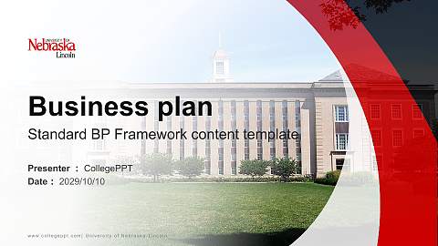 University of Nebraska-Lincoln Competition/Entrepreneurship Contest PPT Template