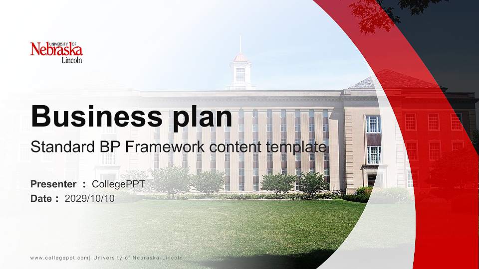 University of Nebraska-Lincoln Competition/Entrepreneurship Contest PPT Template16:9 ratio PPT effect preview image