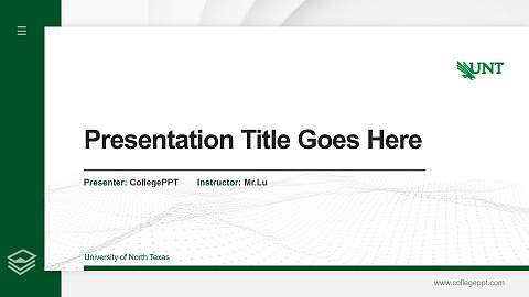 University of North Texas Thesis Proposal/Graduation Defense PPT Template
