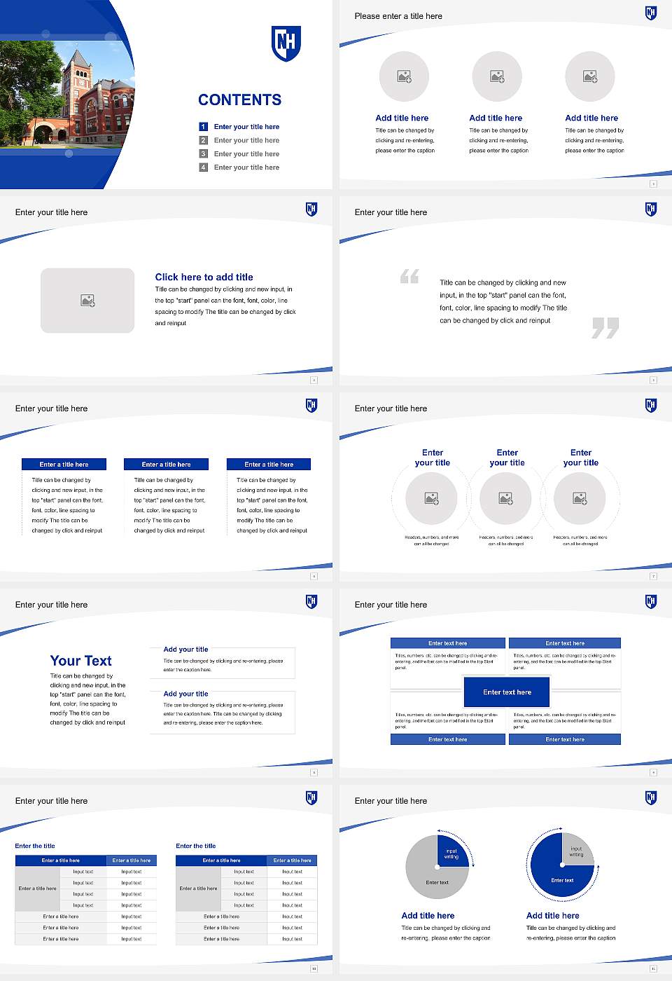 University of New Hampshire-Main Campus Course/Courseware Creation PPT Template16:9 ratio PPT effect preview image2