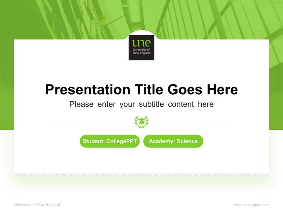 University of New England National Scholarship Defense PPT Template4:3 ratio PPT effect preview image4