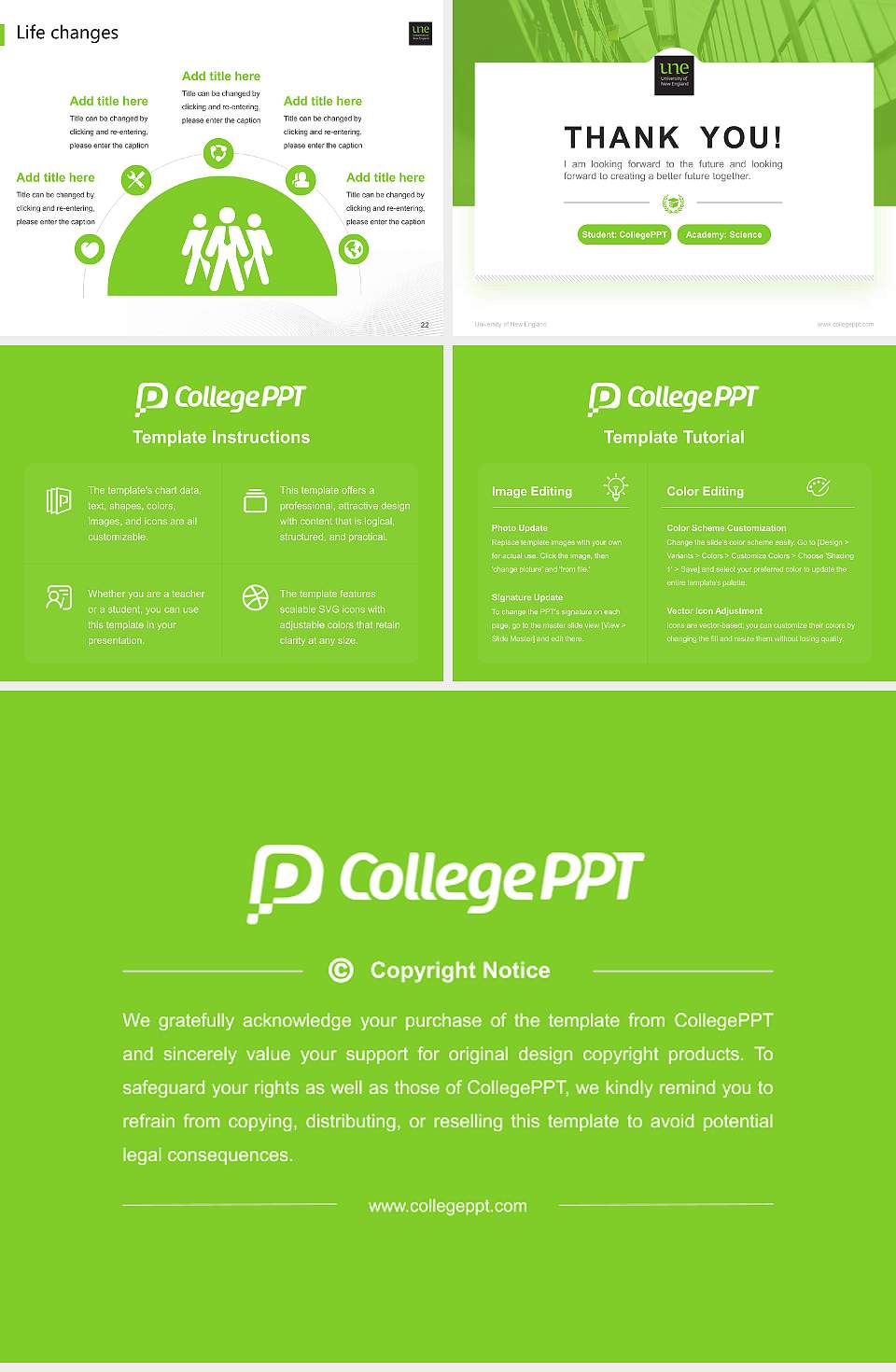 University of New England National Scholarship Defense PPT Template4:3 ratio PPT effect preview image4