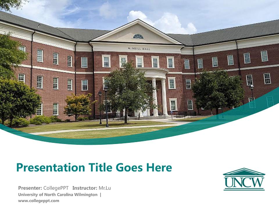 University of North Carolina Wilmington Course/Courseware Creation PPT Template4:3 ratio PPT effect preview image5
