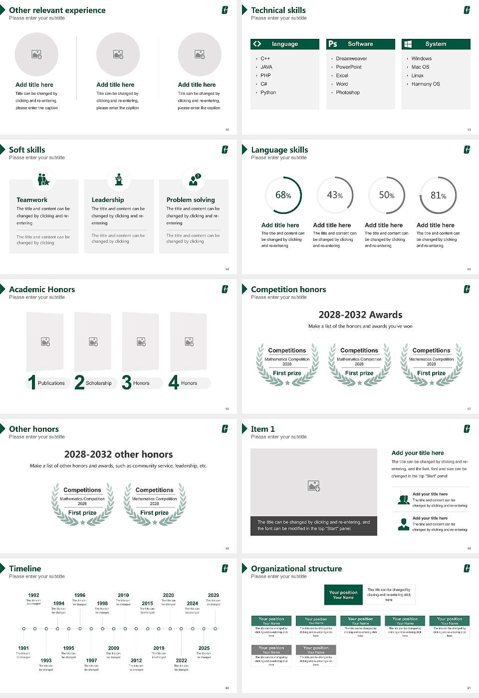 University of North Carolina at Charlotte Resume PPT Template16:9 ratio PPT effect preview image3