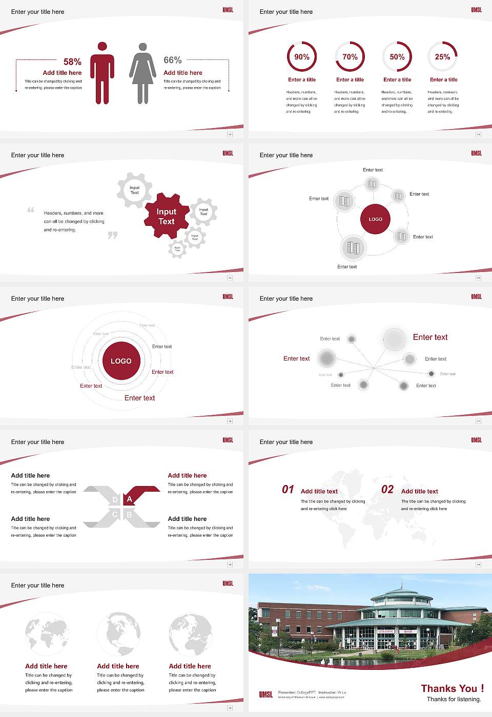 University of Missouri-St Louis Course/Courseware Creation PPT Template16:9 ratio PPT effect preview image4