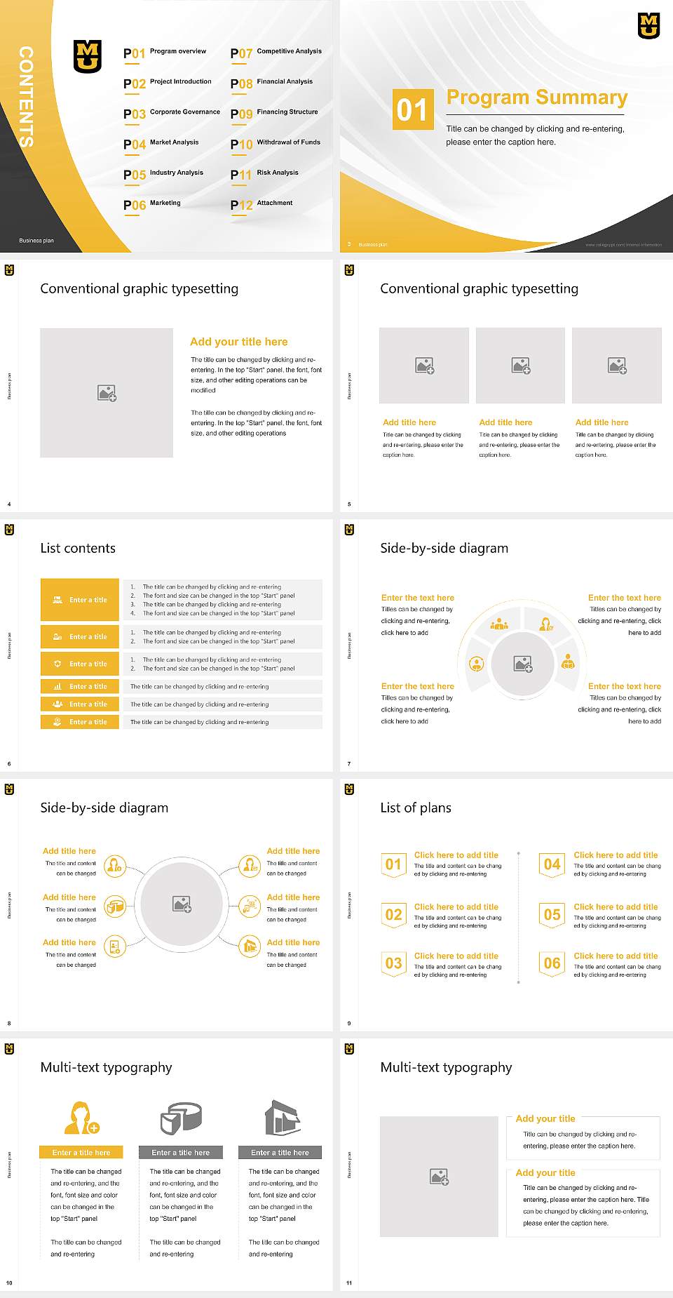 University of Missouri-Columbia Competition/Entrepreneurship Contest PPT Template4:3 ratio PPT effect preview image2